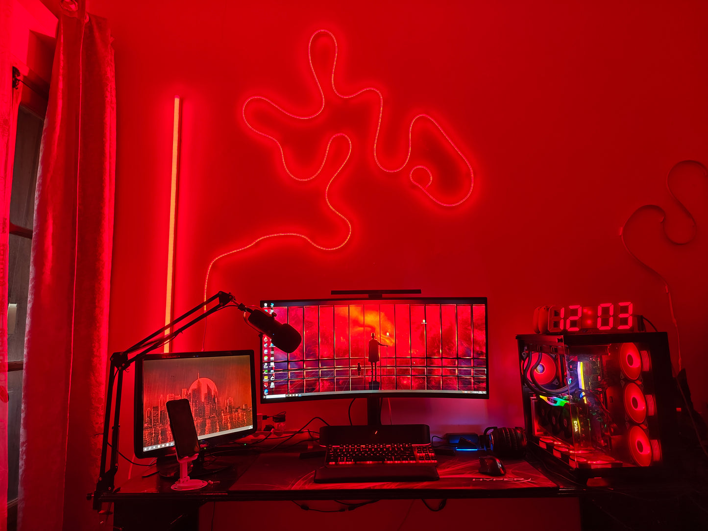 LED NEON 120 CM DÉCORATION , GAMING ET PHOTOGRAPHIE