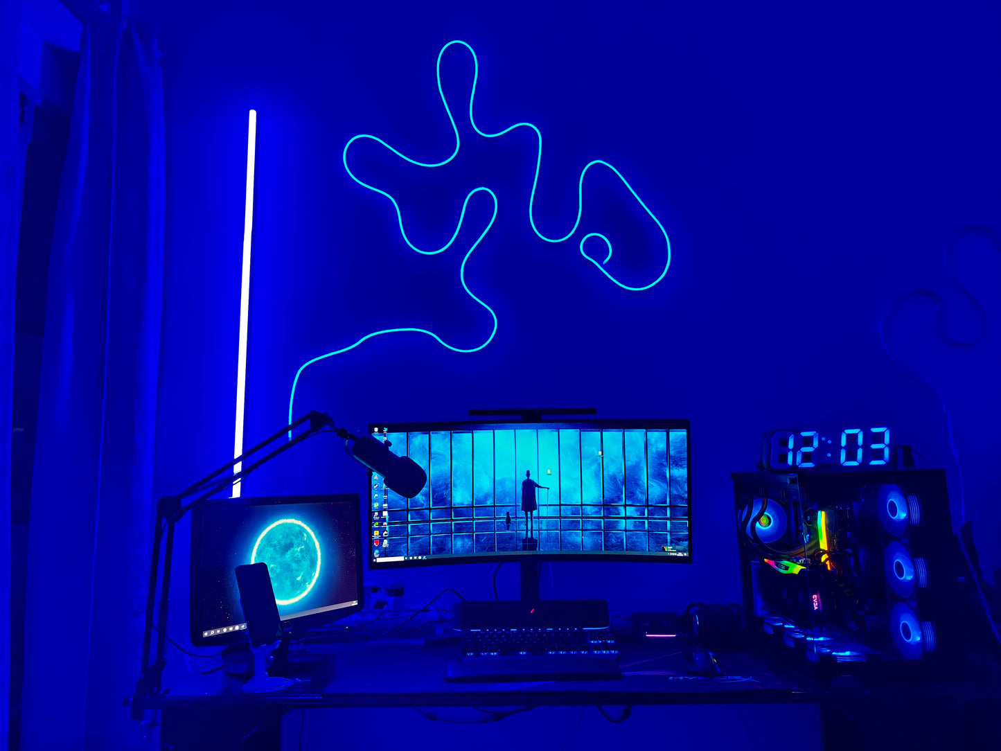 LED NEON 120 CM DÉCORATION , GAMING ET PHOTOGRAPHIE