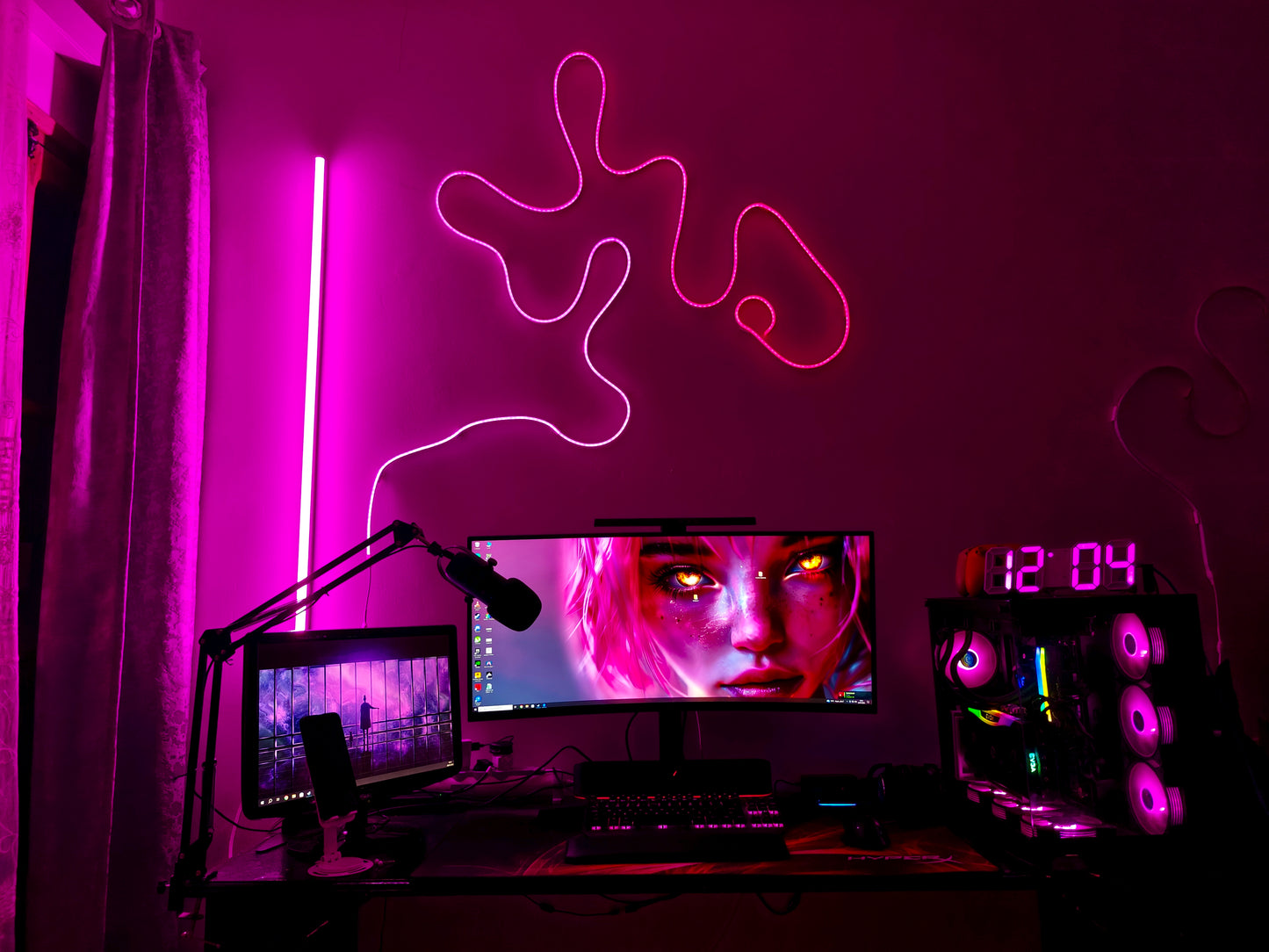 LED NEON 120 CM DÉCORATION , GAMING ET PHOTOGRAPHIE