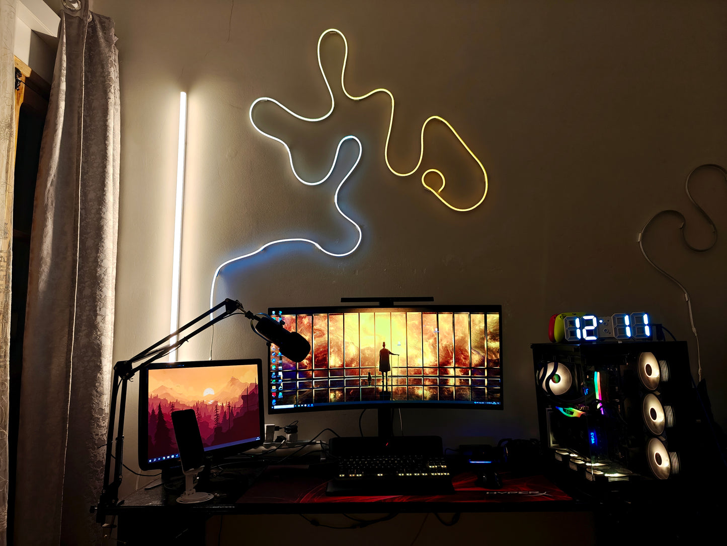 LED NEON 120 CM DÉCORATION , GAMING ET PHOTOGRAPHIE