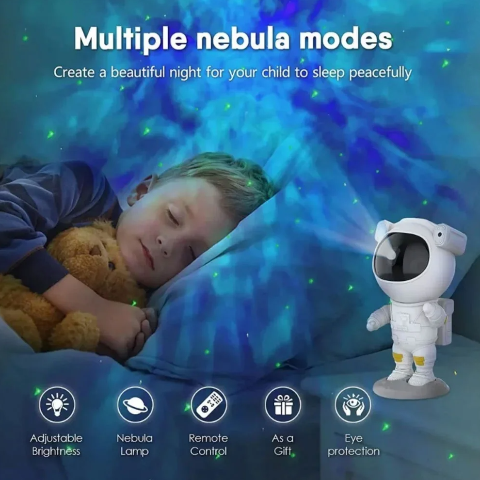 Projecteur LED Astronome Galaxy atmosphère étoilée, veilleuse LED pour chambre à coucher – مصباح رائد الفضاء
