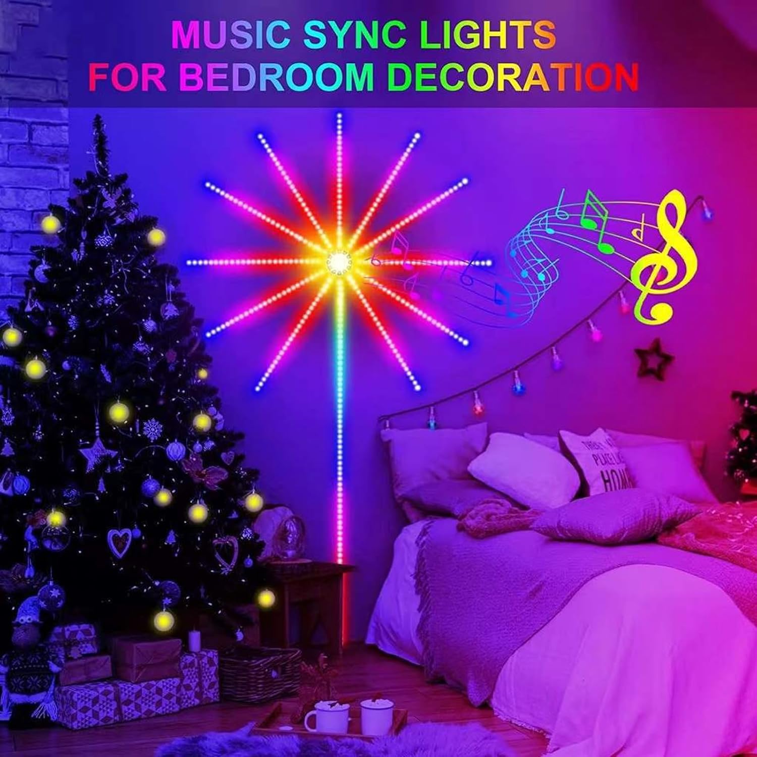 LED RGB Fireworks Connecté Application et Bluetooth avec télécommande