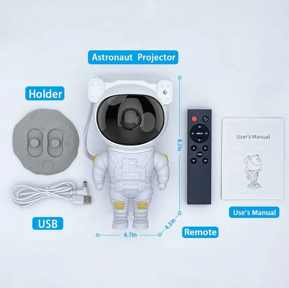Projecteur LED Astronome Galaxy atmosphère étoilée 👨‍🚀  مصباح رائد الفضاء الحجم الكبير