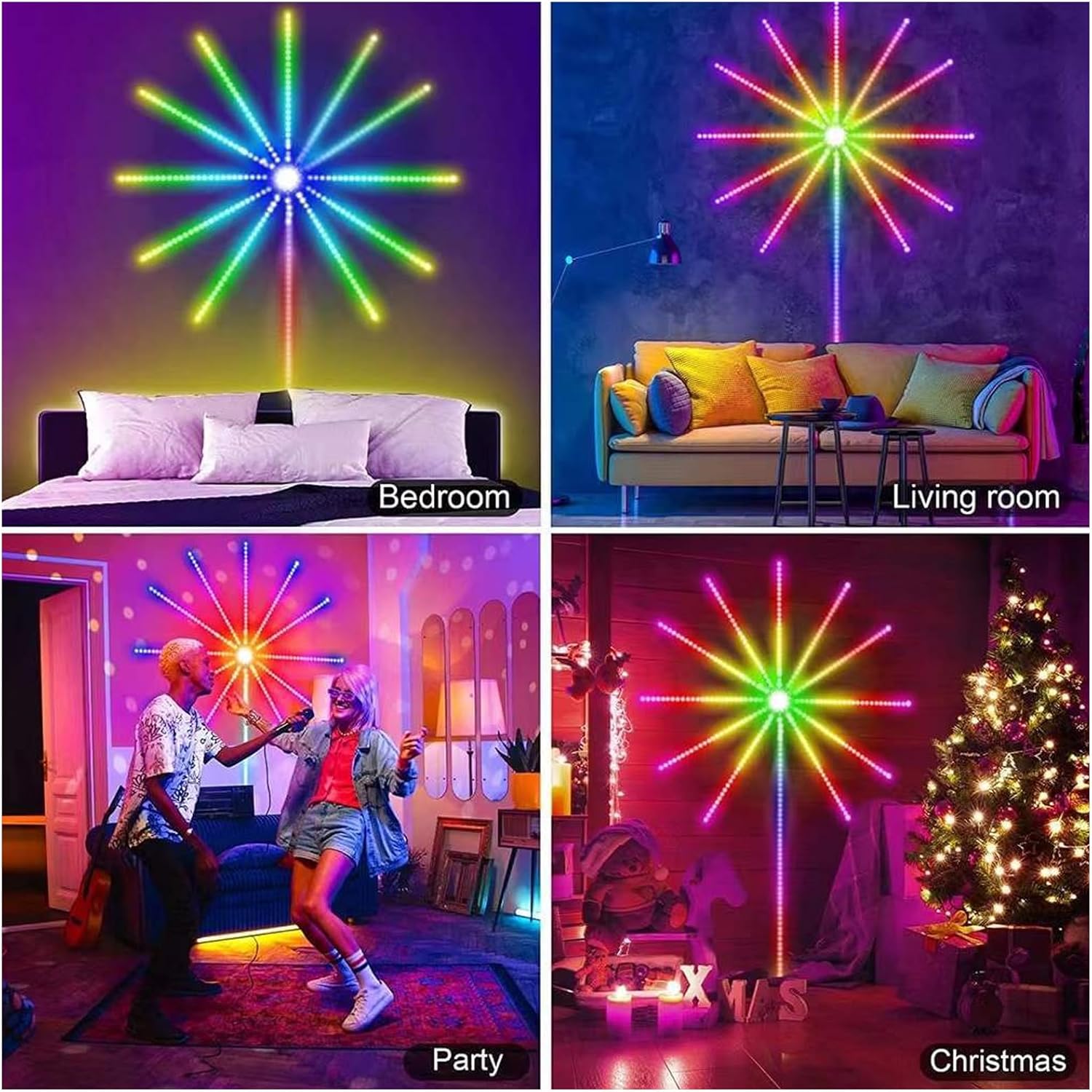 LED RGB Fireworks Connecté Application et Bluetooth avec télécommande