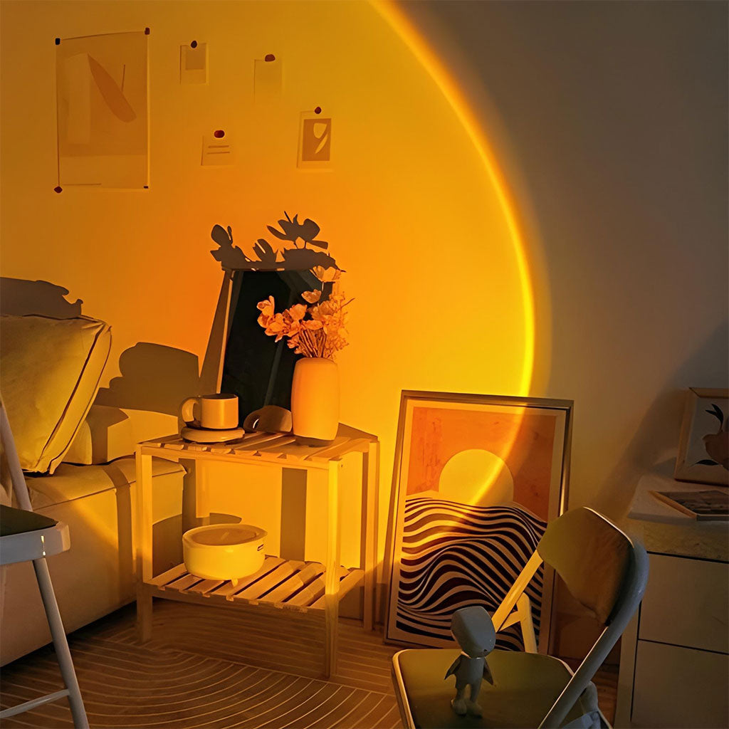 Astronaute Lampe de coucher de soleil rechargeable pour chambre et décoration intérieure avec batterie