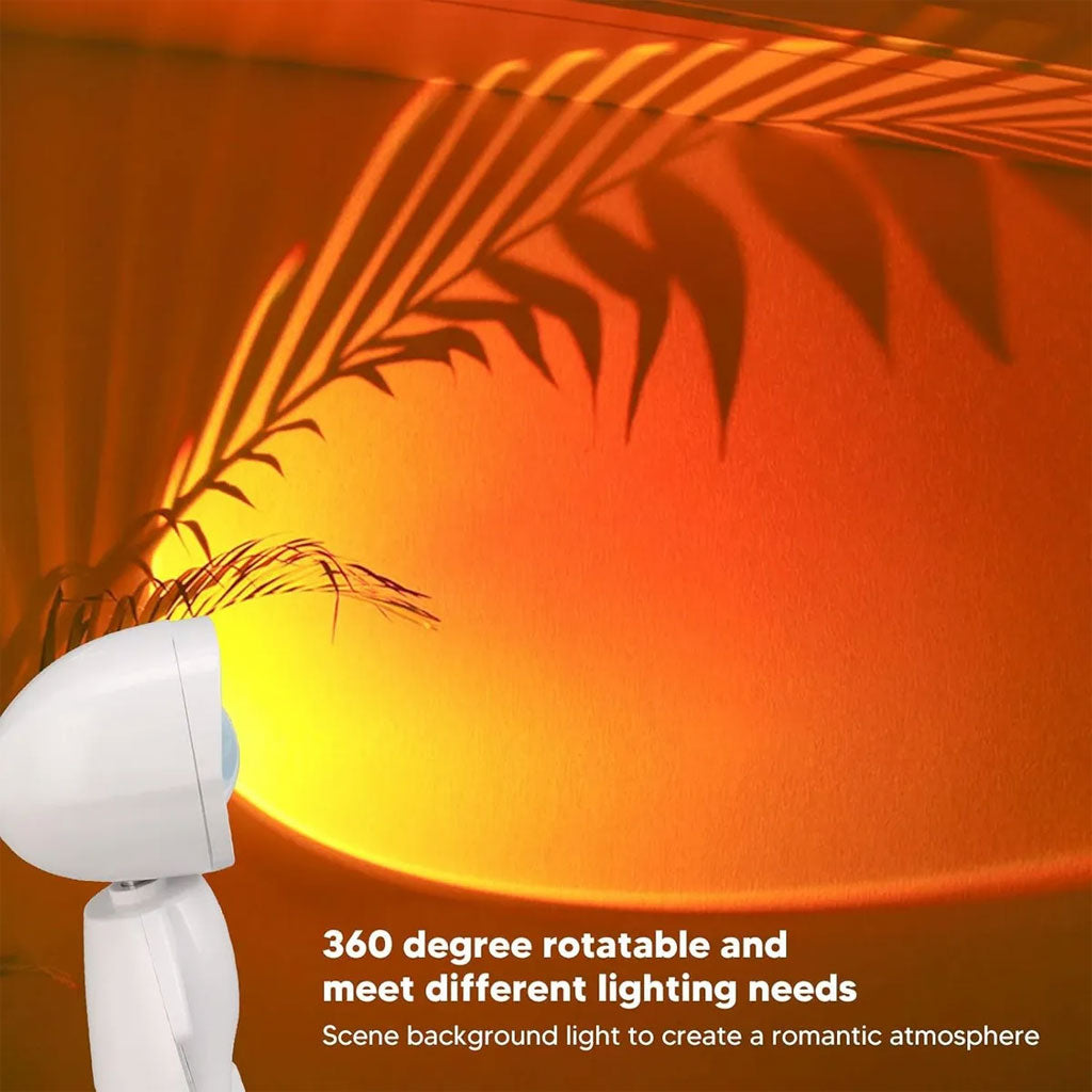 Astronaute Lampe de coucher de soleil rechargeable pour chambre et décoration intérieure avec batterie