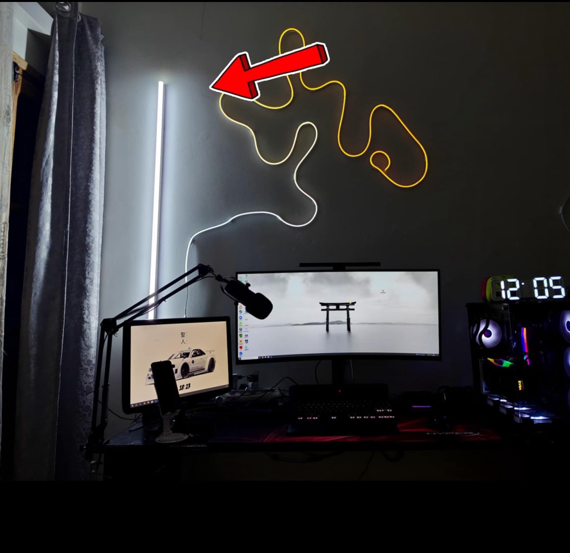 LED NEON 120 CM DÉCORATION , GAMING ET PHOTOGRAPHIE