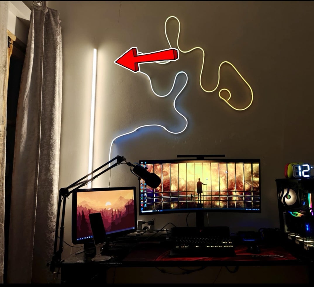 LED NEON 120 CM DÉCORATION , GAMING ET PHOTOGRAPHIE
