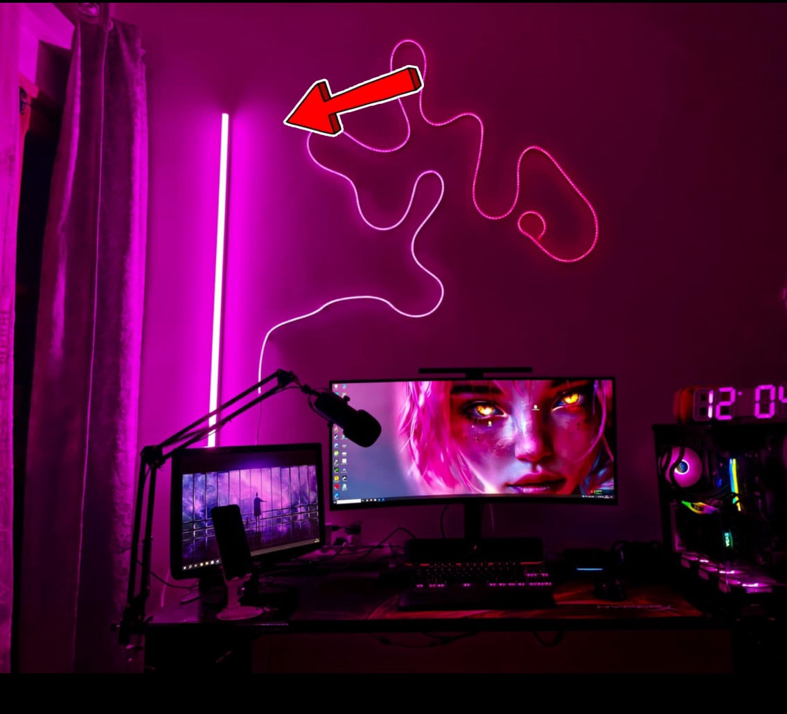 LED NEON 120 CM DÉCORATION , GAMING ET PHOTOGRAPHIE