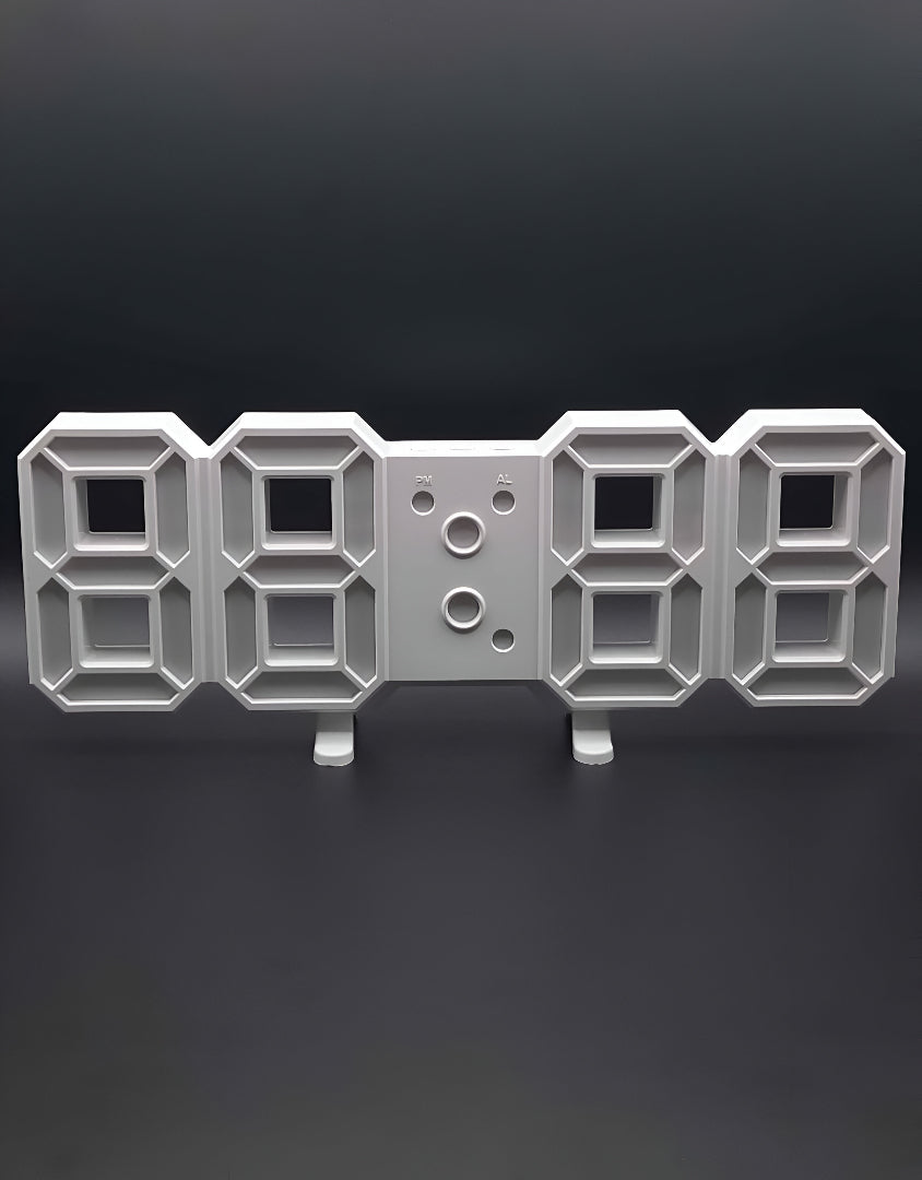 Horloge Murale numérique LED 3D Décoration White