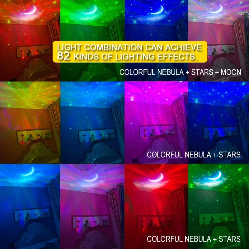 Projecteur de ciel de plafond amélioré avec minuterie et haut-parleur Bluetooth à distance, veilleuse Galaxy, astronome étoilé, nébuleuse, lune - AliExpress 39