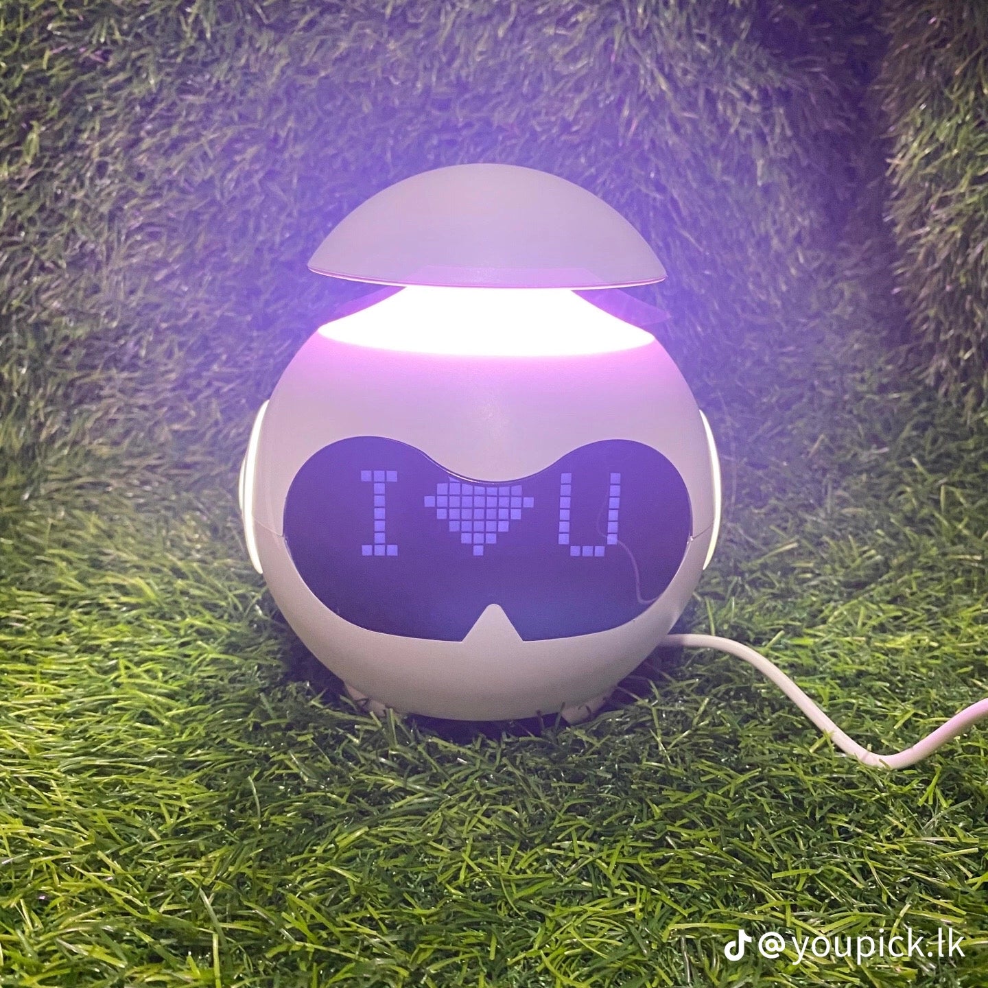 Réveil Numérique Rechargeable Robot Mignon avec USB, Horloge LED