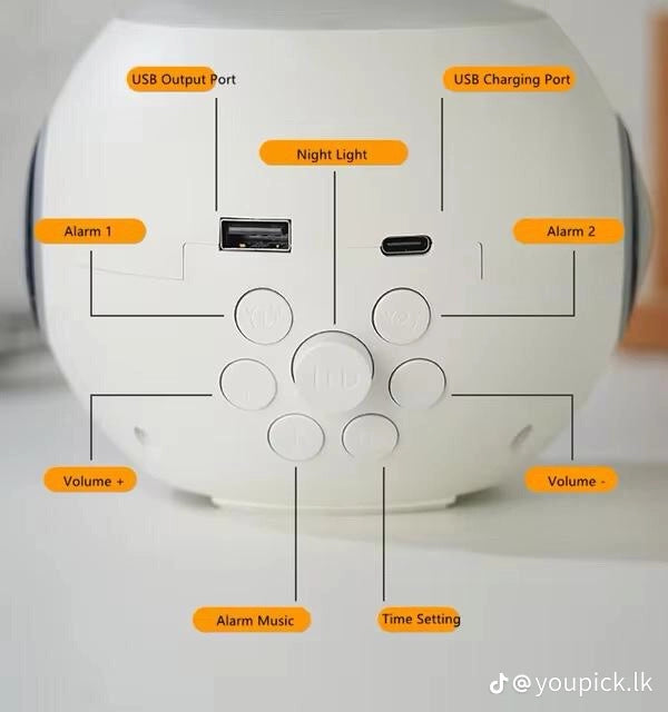 Réveil Numérique Rechargeable Robot Mignon avec USB, Horloge LED